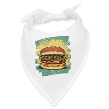 Burger Retro - Bandana - Weiß - Vorne