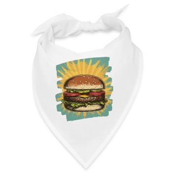 Burger Retro - Bandana - Weiß - Vorne