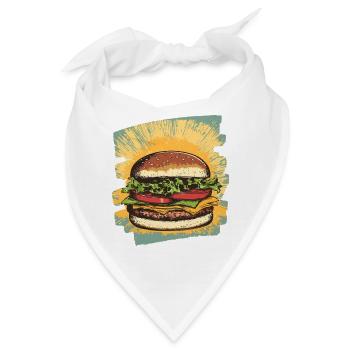 Burger Retro - Bandana - Weiß - Vorne