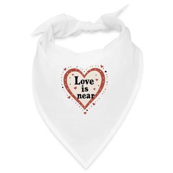 Love is near - Bandana - Weiß - Vorne