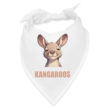 Kängurus Känguru - Bandana - Weiß - Vorne