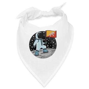 Astronaut Fahne Bhutan - Bandana - Weiß - Vorne