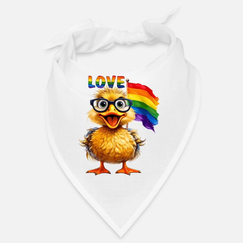 CANARD ARC-EN-CIEL DRAPEAU AMOUR Bandana