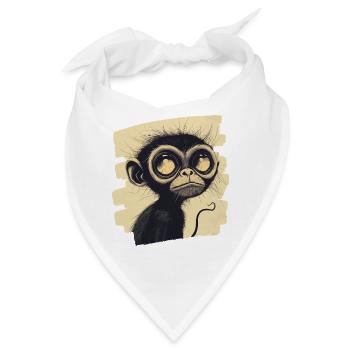 Affe - Bandana - Weiß - Vorne