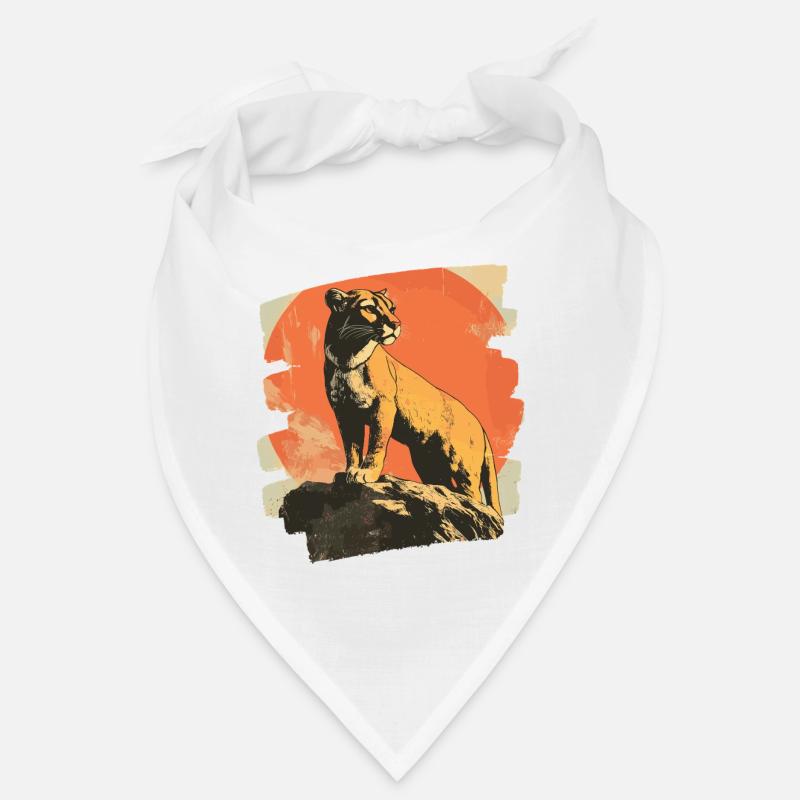 Lion de montagne Rétro Bandana