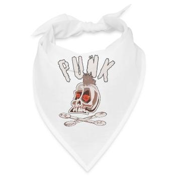 Punk - Bandana - Weiß - Vorne