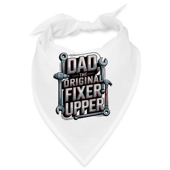 Original Fixer-Upper Papa Shirt | Geschenk zum Vatertag - Bandana - Weiß - Vorne