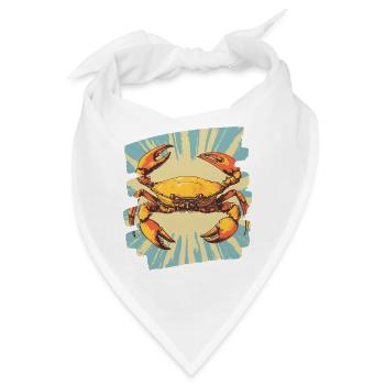Krabbe Retro - Bandana - Weiß - Vorne