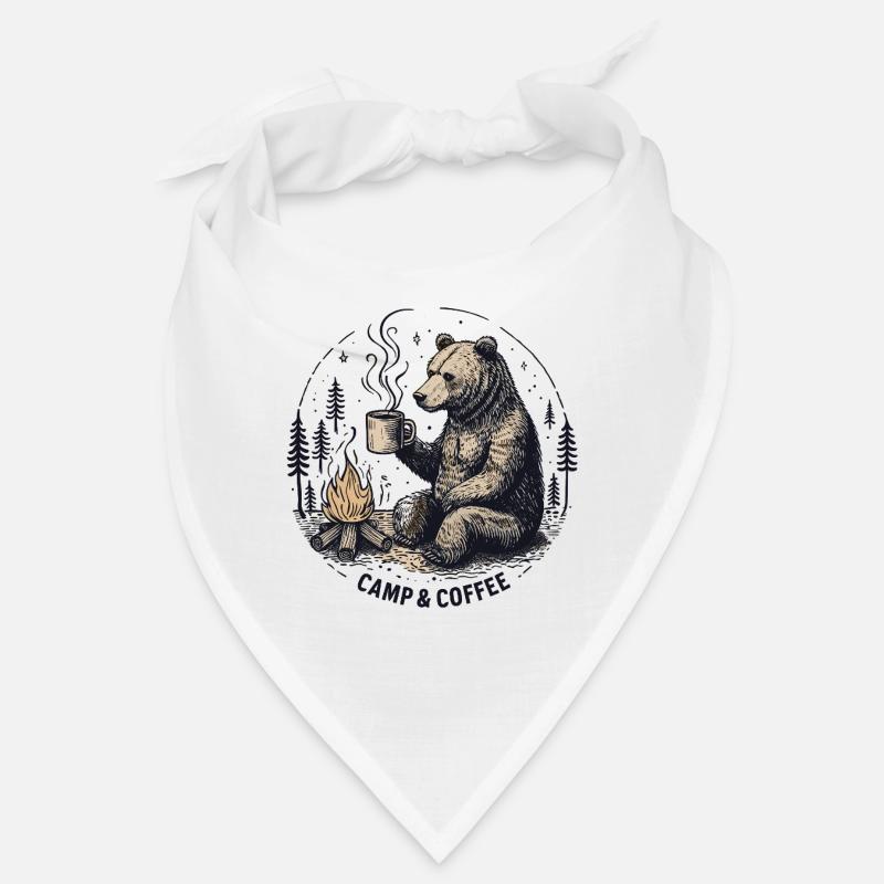 Camping Camper Café Feu de camp Camping Ours Bandana
