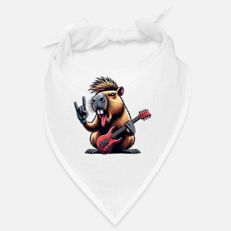Capybara, guitariste de rock and roll Bandana