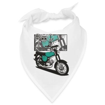 S51 (türkis) // Illustration - Bandana - Weiß - Vorne
