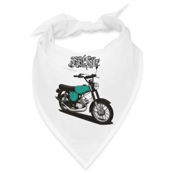S51 (türkis) // Illustration - Bandana - Weiß - Vorne