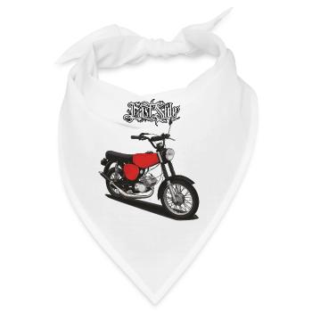 S51 (rot) // Illustration - Bandana - Weiß - Vorne