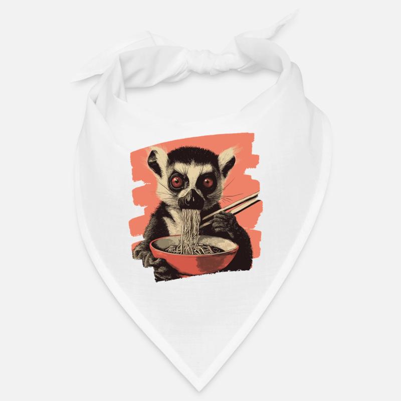 Lemur Ramen Rétro Bandana