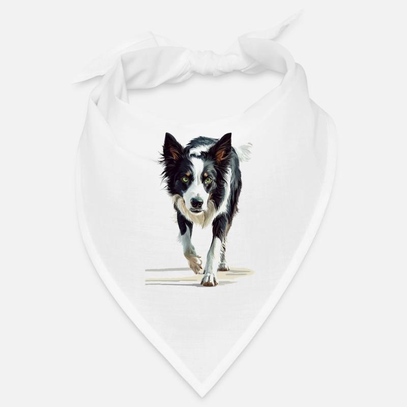 Border Collie - Bandana - Weiß