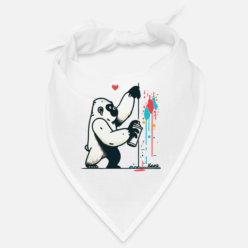 Graffiti gorille avec bombe aérosol Bandana