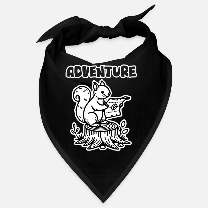 Eichhörnchen mit einer Karte - "Abenteuer" Design Bandana