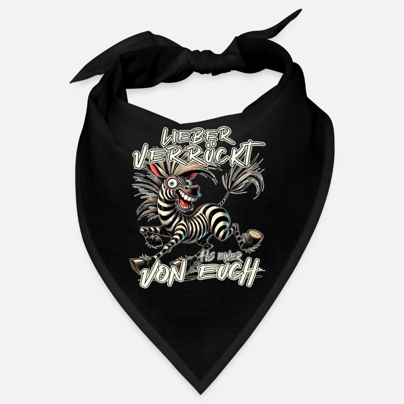Zebra Lieber verrückt als einer von euch Bandana