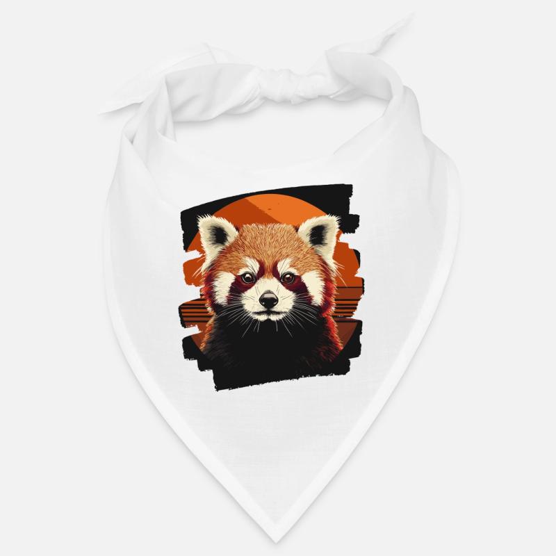 Roter Panda - Bandana - Weiß
