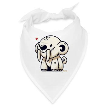 Süßes Säbelzahn-Tier - Bandana - Weiß - Vorne