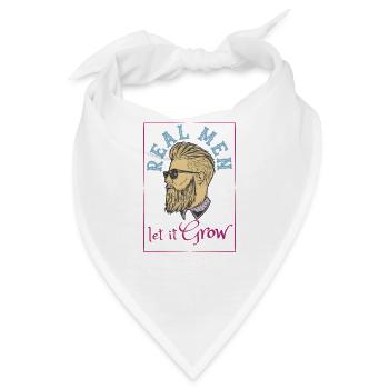Lass es wachsen Bartdesign Let It Grow Beard - Bandana - Weiß - Vorne