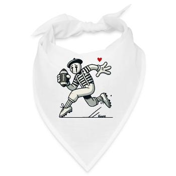 Französischer Pantomime spielt American Football - Bandana - Weiß - Vorne