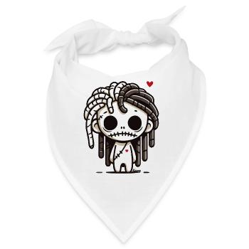 Kleiner Voodoo-Zombie mit Dreadlocks - Bandana - Weiß - Vorne