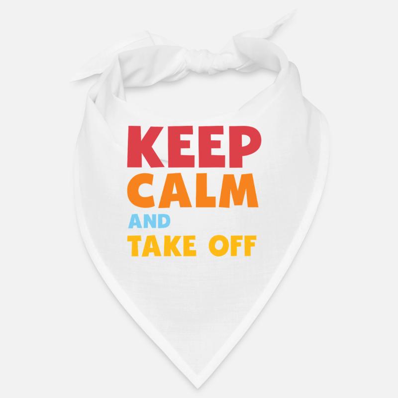 Keep Calm And Take Off Fun Vacation Bandana