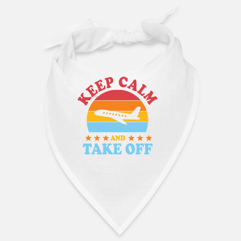 Keep Calm And Take Off Fun Vacation Bandana
