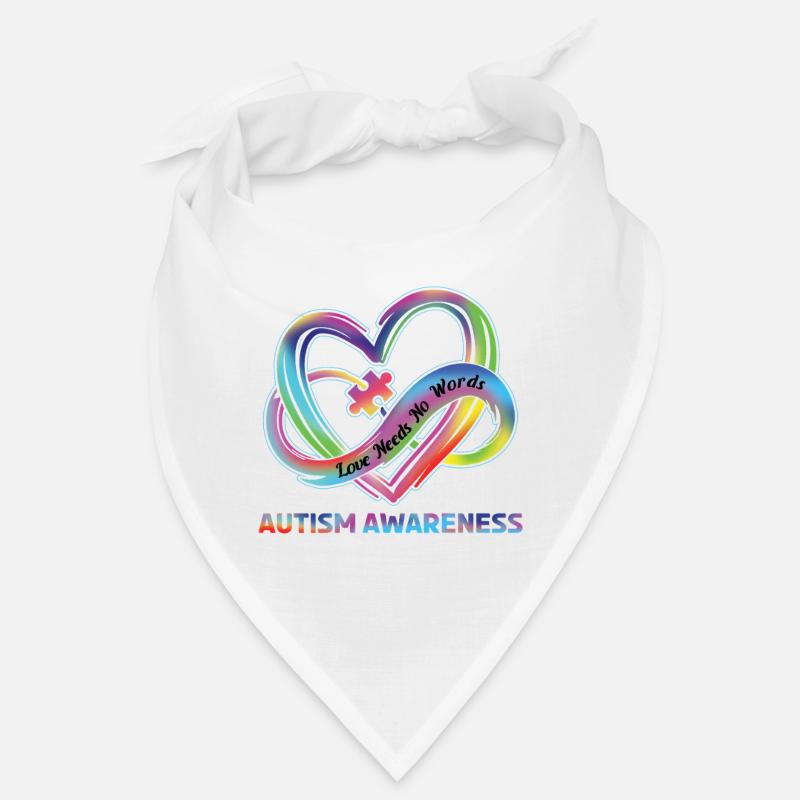 Autism Love doesn't need words Bandana