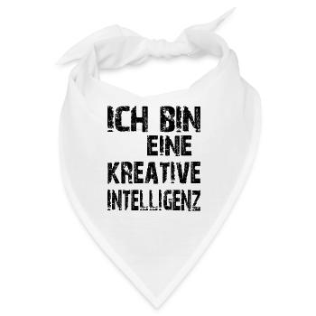 KI Spruch Ich bin eine kreative Intelligenz - Bandana - Weiß - Vorne