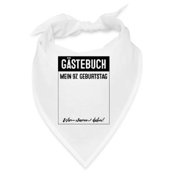 Gästebuch 97 Jahre 97. Geburtstag - Bandana - Weiß - Vorne