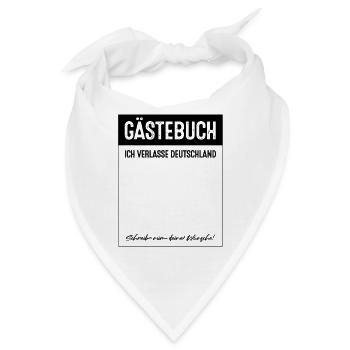 Gästebuch Auswandern Auslandsjahr Auslandssemester - Bandana - Weiß - Vorne