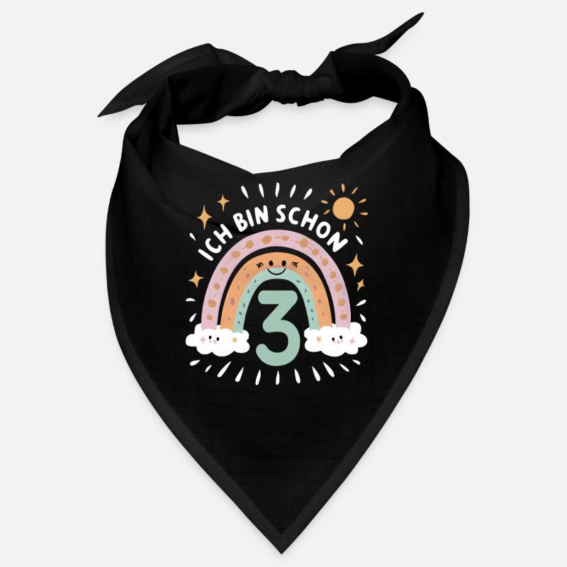 3rd Birthday Shirt Rainbow Cloud Bandana