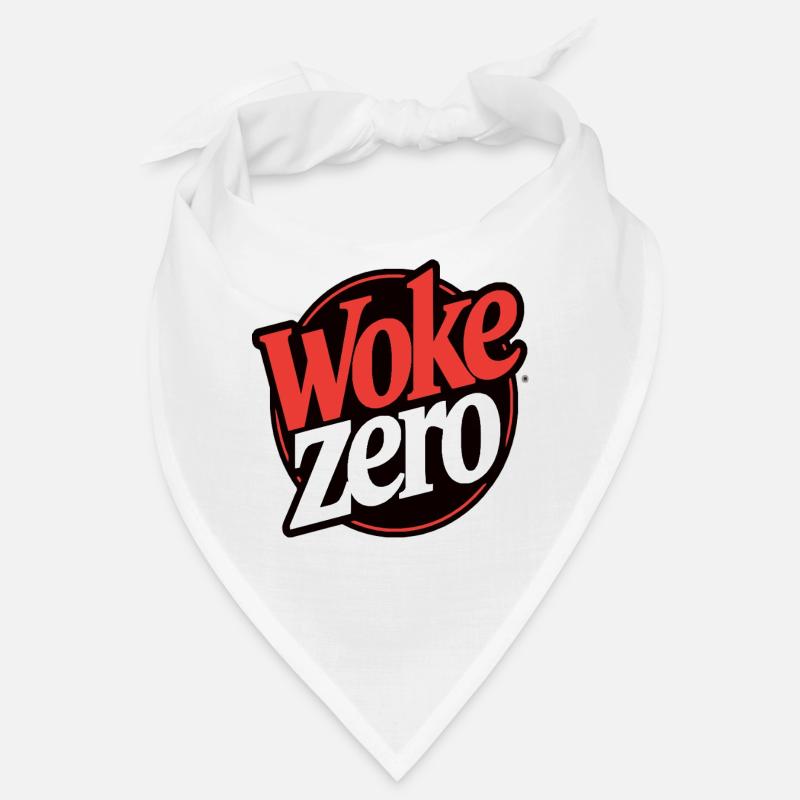 WOKE ZERO Ironisches Anti Wroke Design - Bandana - Weiß
