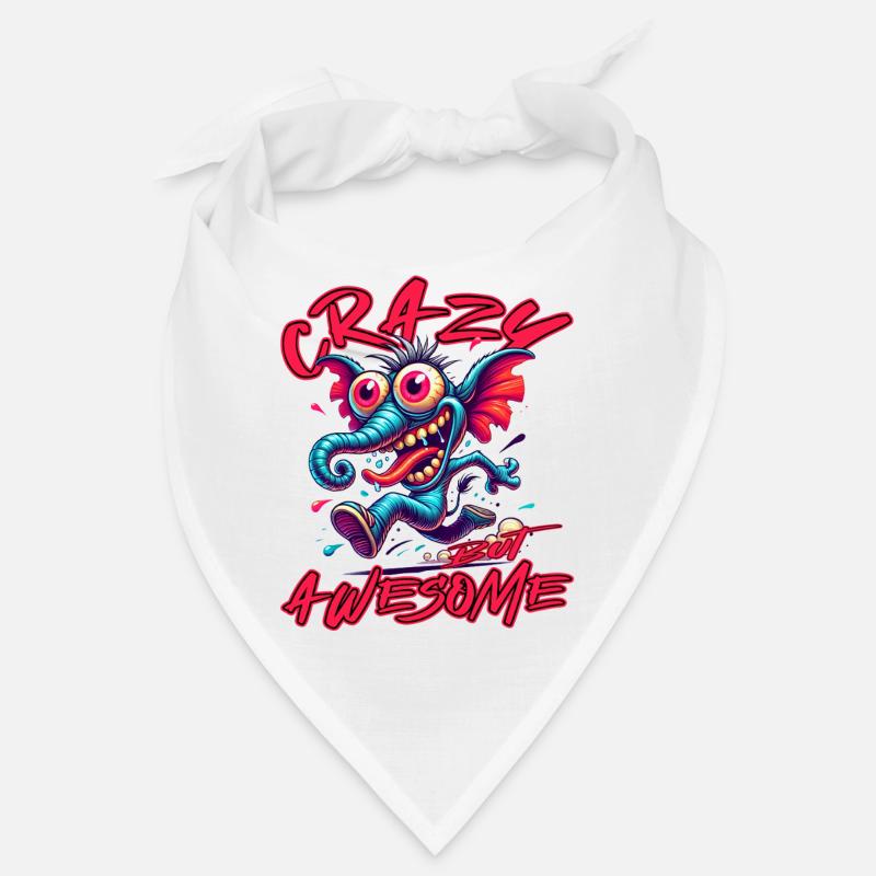 Crazy but Awesome - Style bande dessinée éléphant Bandana