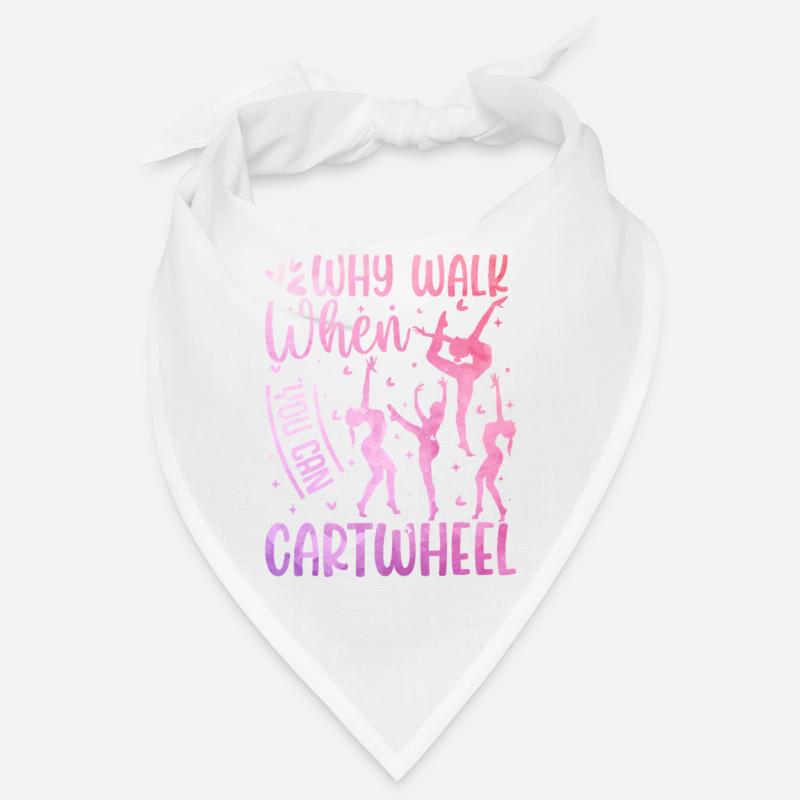 Why run when you can do cartwheels Design - Bandana - white