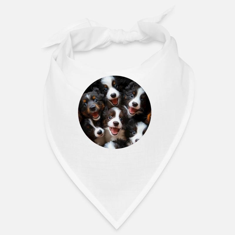 Border Collie - Bandana - Weiß