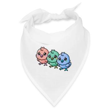 Baby Kind Kinder Küken Ostern Kleinkinder Huhn - Bandana - Weiß - Vorne