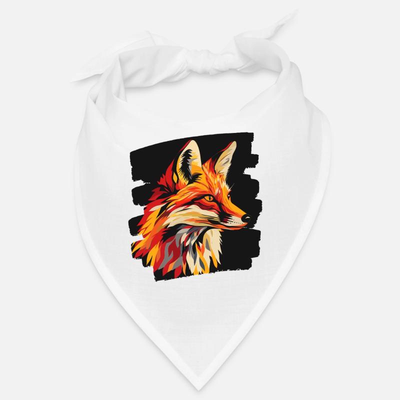 Fuchs Kunst - Bandana - Weiß