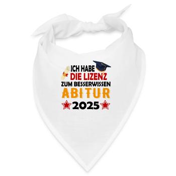 Abitur 2025 Abireise Abifeier Abifahrt Abiturient - Bandana - Weiß - Vorne