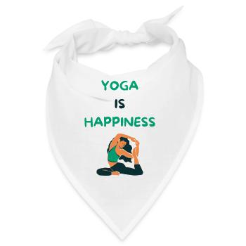 Yoga is happiness - Bandana - Weiß - Vorne