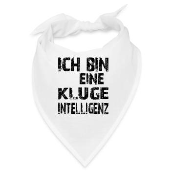 KI Spruch Ich bin eine kluge Intelligenz - Bandana - Weiß - Vorne