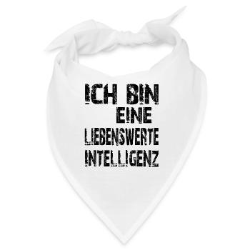 KI Spruch Ich bin eine liebenswerte Intelligenz - Bandana - Weiß - Vorne