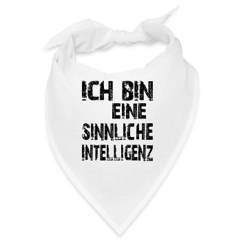 KI Spruch Ich bin eine sinnliche Intelligenz - Bandana - Weiß - Vorne