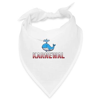 KarneWAL – Lustig Karneval Fasching - Bandana - Weiß - Vorne