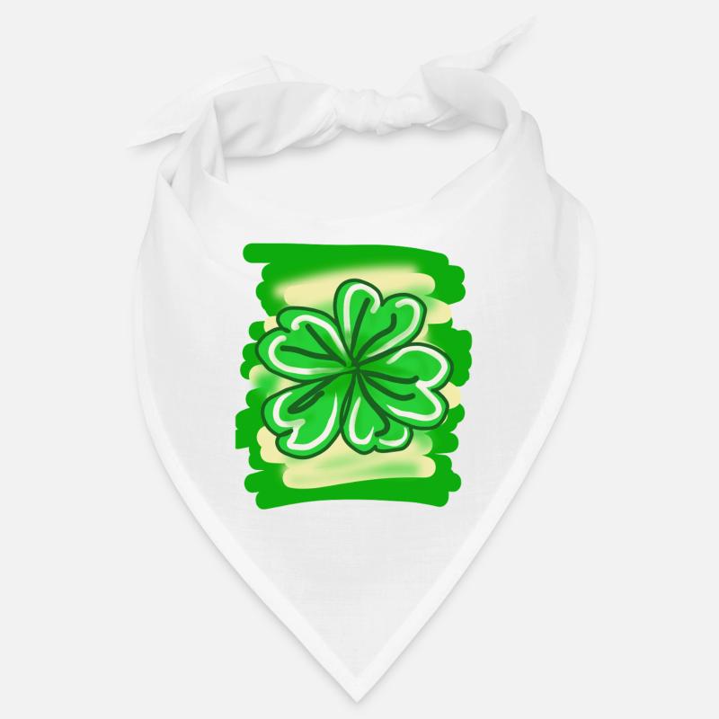 Trèfle peint à la main feuille porte-bonheur St Patrick Bandana