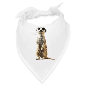 Meerkat Erdmännchen - Bandana - Weiß - Vorne
