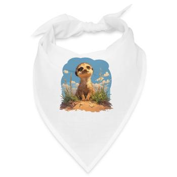 Meerkat Erdmännchen - Bandana - Weiß - Vorne