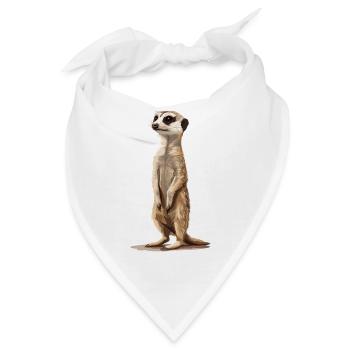 Meerkat Erdmännchen - Bandana - Weiß - Vorne